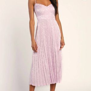 NWT Lavender Purple Satin Midi Sleeveless Dress from Lulul's